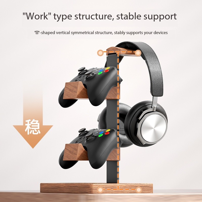 Gaming Accessories Wall Mount - Półka ścienna z litego drewna z