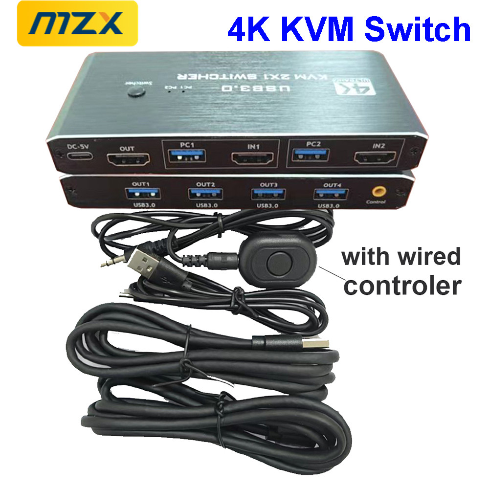Gaming Equipment Accessories - Przełącznik KVM 4K 60Hz Hub USB